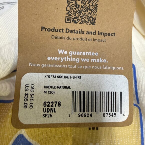 Patagonia Kids ’73 Skyline T-Shirt Medium 10 Natural Organic Cotton NWT - Picture 5 of 10